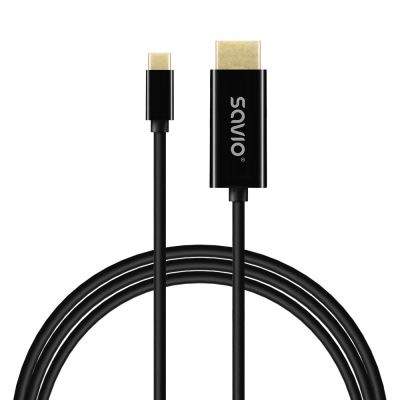 SAVIO USB-C TO HDMI CABLE, 30HZ, 2M, PLASTIC CL-191