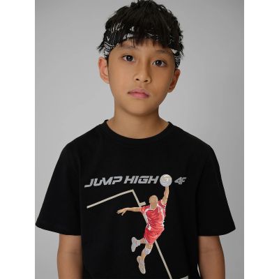 4. Boys' regular-fit printed T-shirt 4F 4FJRAW26TTSHM4345-20S