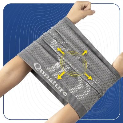 4. Qunature 11230014001 ski scarf, sports bandana, universal size - gray