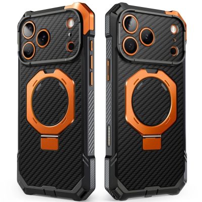 2. Supcase UB Grip Mag MagSafe Aramid Case for iPhone 18 Pro Max / 17 Pro Max - Black and Orange
