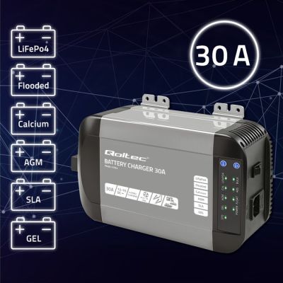 2. Intelligent professional Monolith charger for LiFePO4 AGM GEL SLA 30A 12V batteries