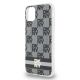 3. DKNY IML Checkered Mono Pattern & Printed Stripes MagSafe Case for iPhone 11 / Xr - Black