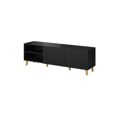 4. TV cabinet PAFOS 150x40x52 black matt