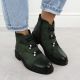 7. Green Women’s Suede-Look Lined Ankle Boots M.Daszyński SA252-4