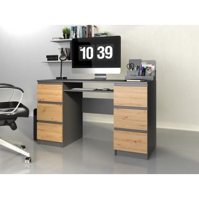 4. KUBA desk 130x51xH76 anthracite/artisan