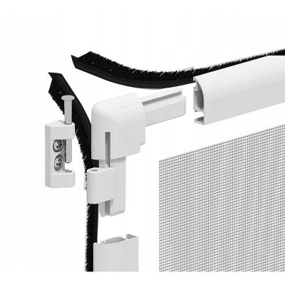 44. ALU DOOR MOSQUITO NET 100X215 WHITE BASIC PLUS