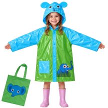 Children’s Blue Rain Poncho, REDCLIFFS, Size M