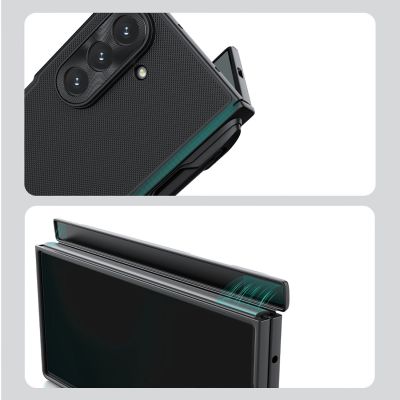 10. Nillkin Super Frosted Shield Fold Magnetic Case for Samsung Galaxy Z Fold 7, MagSafe Compatible, with S Pen Space - Black