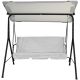 10. 3-SEATER GREY GARDEN AND BALCONY SWING