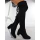 4. Women's over-the-knee boots, black, insulated, Sergio Leone KZ25413