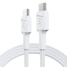 GREEN CELL CABLE KABGC30W GC POWERSTREAM USB-C - USB-C 120CM, POWER DELIVERY 60W, ULTRA CHARGE, QC 3.0, WHITE