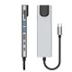 6. Tech-Protect HB09 USB hub 8in1 TYPE-C + USB-A 3.0 + USB-C 3.0 + HDMI 4K 60HZ + SD/TF + PD100W + RJ45 1000 MB/S - gray