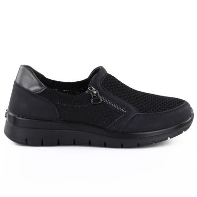 2. Women's comfortable black textile shoes Unisoft 9026