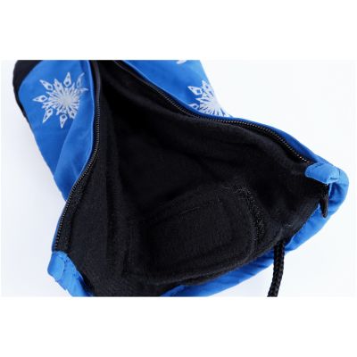 5. Viking Starlet Kids winter gloves, fleece cuff, decorative snowflakes, navy blue (125/15/5195/15)