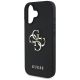 6. Guess Grained Big 4G Logo Small Classic Logo case for iPhone 16 - black
