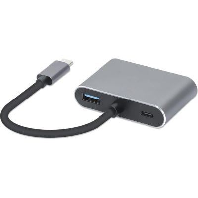 USB Type-C hub 4in1 USB 3.0 + PD 100W + HDMK 4k30Hz + VGA FullHD