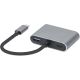 USB Type-C hub 4in1 USB 3.0 + PD 100W + HDMK 4k30Hz + VGA FullHD