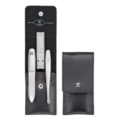 ZWILLING 97119-004-0 Twinox Manicure Set – Black Leather Case, 3 Pieces