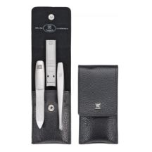 ZWILLING 97119-004-0 Twinox Manicure Set – Black Leather Case, 3 Pieces