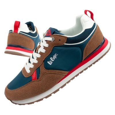 Lee Cooper men's sneakers, fashionable, comfortable, durable, navy blue, brown