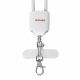 3. Activejet 3-in-1 white lanyard with charging cable. Available with various connectors: USB-C, Lightning Adapter, USB-A.