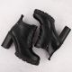 20. Black women's block-heel ankle boots M.Daszyński SA218-8