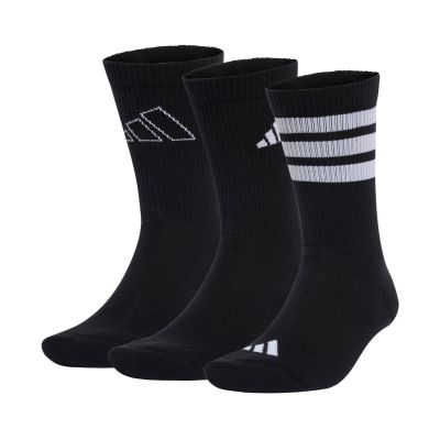 5. adidas Logo 3 Pairs Socks Black JI6315