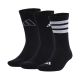 5. adidas Logo 3 Pairs Socks Black JI6315