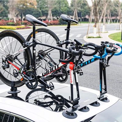 2. Rockbros XP1002 Suction Cup Roof Rack for 2 Bikes - Black