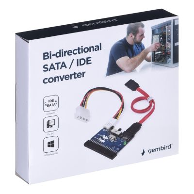 4. GEMBIRD SATA-IDE-2 Adapter (SATA M - IDE F; 0.30m; black)