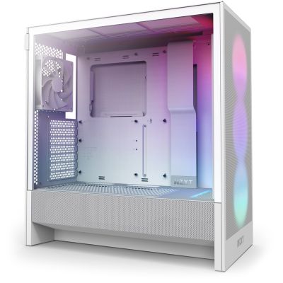 13. NZXT H5 Flow RGB Midi Tower White