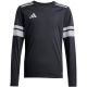 2. adidas Squadra 25 Long Sleeve Jersey for Kids Black and White JJ0047