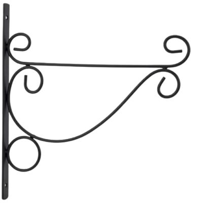 2. METAL PLANT HANGER, SWIRLS, ORNAMENT, BLACK, 26X28CM, KINZO