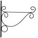 2. METAL PLANT HANGER, SWIRLS, ORNAMENT, BLACK, 26X28CM, KINZO