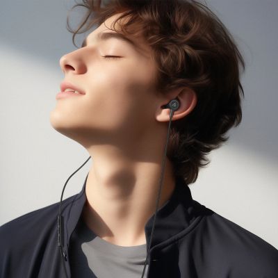 7. Acefast L2 in-ear headphones with USB-C connector, microphone and remote control 1.2 m - black