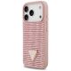 2. Guess Rhinestone Triangle Logo iPhone 17 Pro Case - Pink