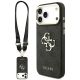 Guess 4G Big 4G Classic Logo Big Strap Metal Buttons Case for iPhone 18 Pro / 17 Pro – Black