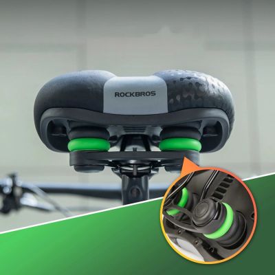 5. Rockbros 6876 comfortable ergonomic bicycle saddle - black