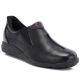 Black women's leather wedge shoes M.Daszyński SFY2647-5