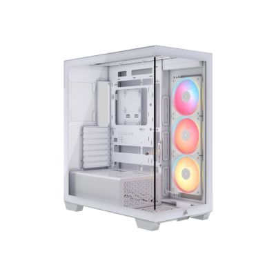 2. CORSAIR 3500X LX-R RGB iCUE LINK White Tempered Glass Mid-Tower Computer Case