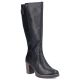2. Black women's leather heeled boots Rieker Y2581-00