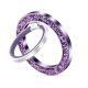 Tech-Protect MMR200 magnetic holder / ring with MagSafe - purple with crystals