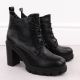 19. Black women's block-heel ankle boots M.Daszyński SA218-8