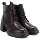 4. Women's leather ankle boots on a platform, insulated, brown, D&A S.Barski CR62-3368