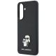 6. Karl Lagerfeld Saffiano Case with K&C Metal Logo for Samsung Galaxy A57 5G - Black