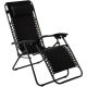 12. BLISS BLACK FOLDABLE GARDEN DECK CHAIR WITH HEADREST, MULTIFUNCTIONAL