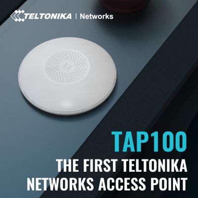 6. Teltonika Accesspoint TAP100 2x1 Wi-Fi 4 300Mbit 1x 10/100 15W PoE - Access Point - 0.1 Gbps 300 Mbit/s White PoE Support