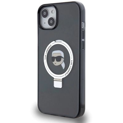2. Karl Lagerfeld KLHMP15SHMRSKHK iPhone 15 6.1" black/black hardcase Ring Stand Karl Head MagSafe