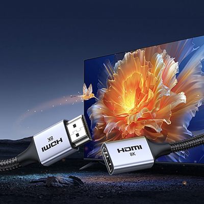 6. Ugreen HD165 HDMI (Male) / HDMI (Female) 8K Cable 0.15m - Gray