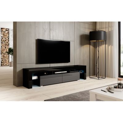 TORO 200 TV cabinet, black/grey gloss